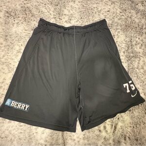Nike Black Athletic Shorts with Berry Patch and Number 75